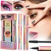 4D Silk Fibre Mascara and Eyeliner Set Smudge Proof Curling Mascara Liquid Eye Liner Pencil Eye Make Up Tool