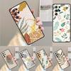 Boho Botanical Leaf Cow Cactus Phone Case for Samsung Galaxy Note 10 Pro S26 Ultra S23 S24 FE S25 S21 S22 PLUS Shockproof Cove