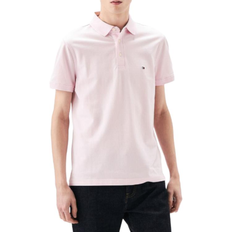 Tommy Hilfiger Polo Shirt Men's Light Pink MW32347-TOG