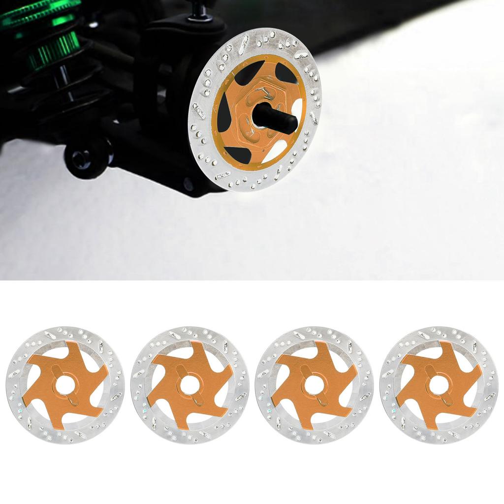 4PCS Aluminum Alloy RC Car Brake Disc Metal Hex Adapter for 1Celsius10 Remote Control Car