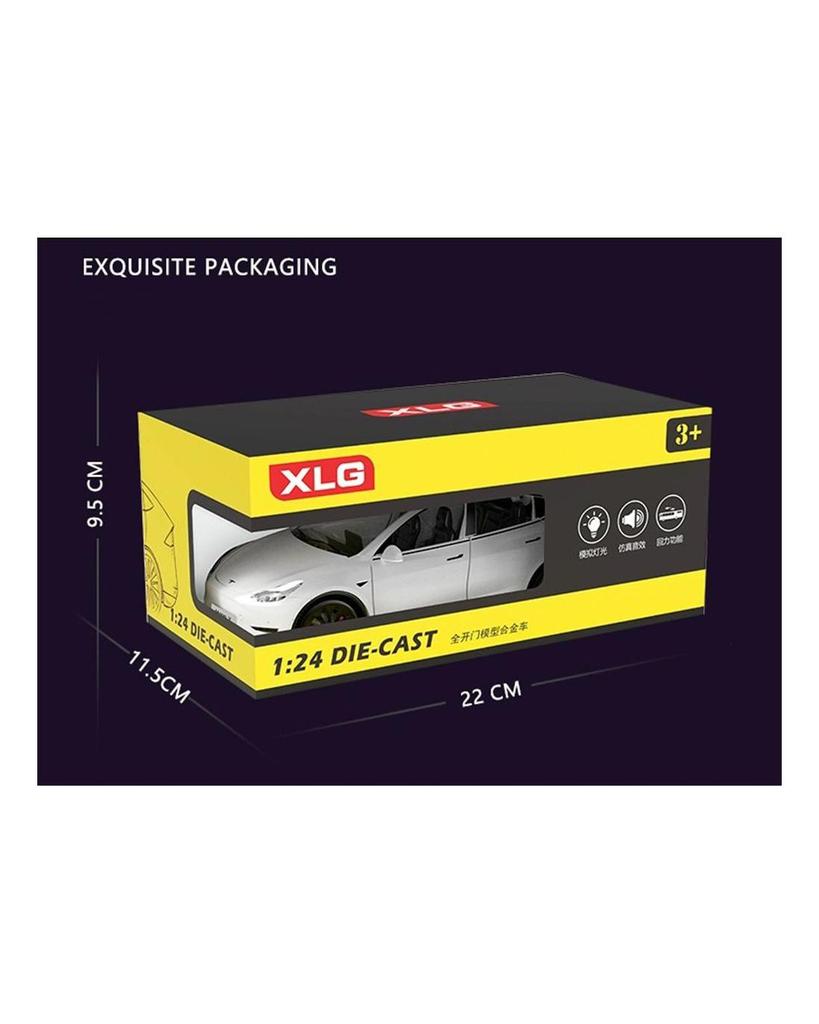 Sběratelská hračka se zvukovým světlem v měřítku 1/24 pro model auta Tesla Model S s nabíjecí stanicí