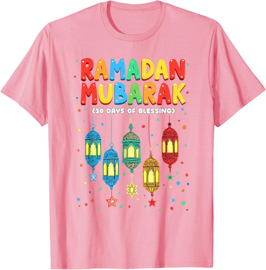 Ramadan Mubarak 30 Days of Blessing Graphic Tee Breathable Women TShirt Casual Trip Wear Harajuku Summer Fashion Y2k Tee Tops