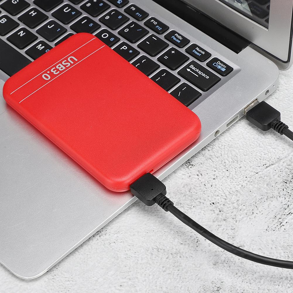 2,5palcový kryt pevného disku Přenosný ultratenký kryt SSD s rozhraním USB 3.0 pro disky do notebooku(Červené