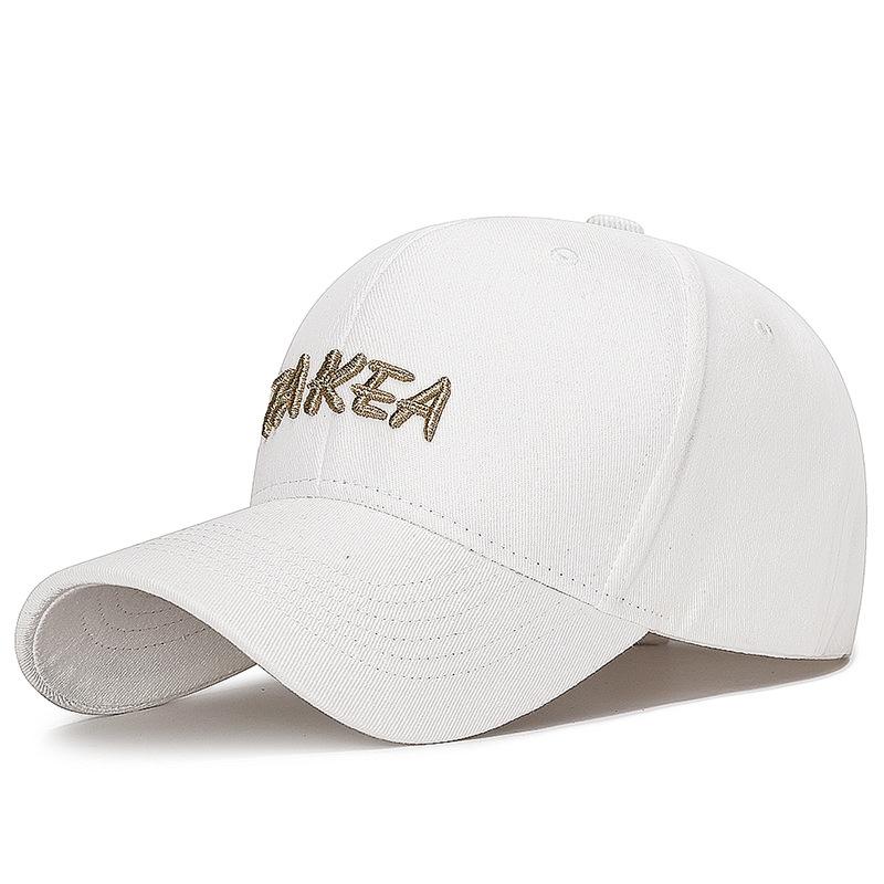 Baseball cap women's Korean version hard top does not collapse fashionable four-season outdoor sun hat curved brim adjustable embroidery letter hat