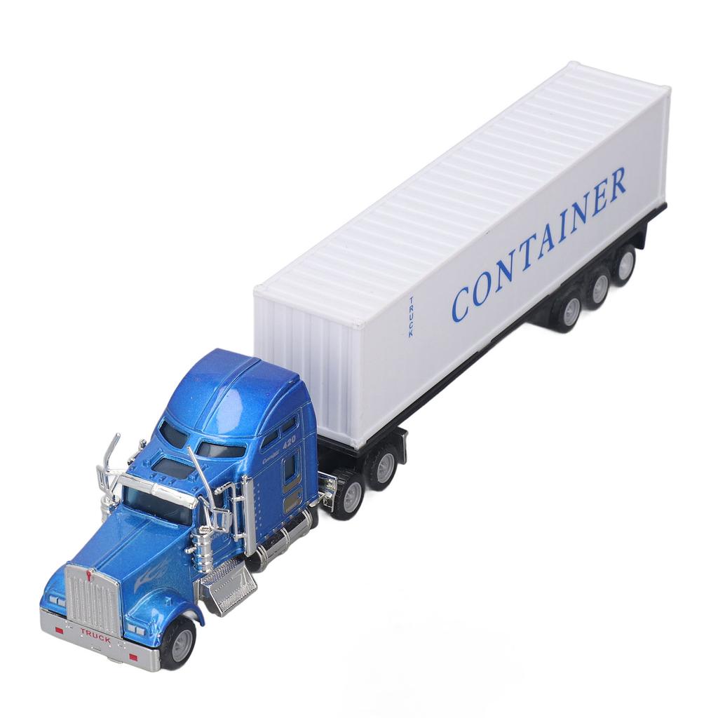 Container Truck Toy Model Pull Back Exquisite Vivid Alloy Toy Truck for Kids Home Outdoor