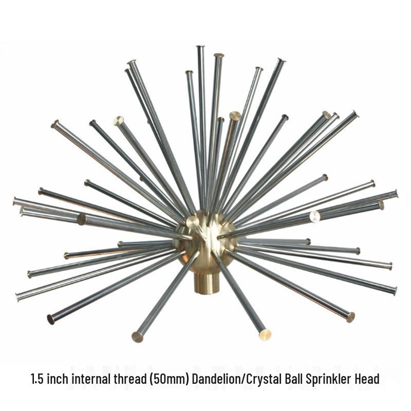 All-Copper Dandelion Crystal Ball Fountain Set for Park and Courtyard Landscaping