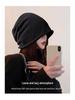 Korean Style Women's Slouchy Beanie - Autumn Winter Fashion, Versatile Roll-up, Warm for Postpartum and Cold Weather