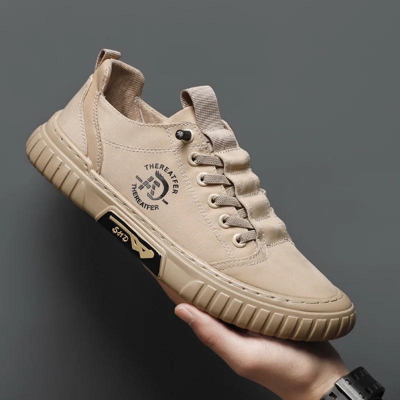 Men Casual Shoes Spring Summer New Fashion Flat Skateboard Canvas Shoes Youth New Design Loafers Sneaker Large