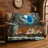 Retro Game Metal Slug Cartoon Flannel Blanket Soft Warm Throw Blanket for Bedroom Living Room Bed Travel Camping Picnic Gift