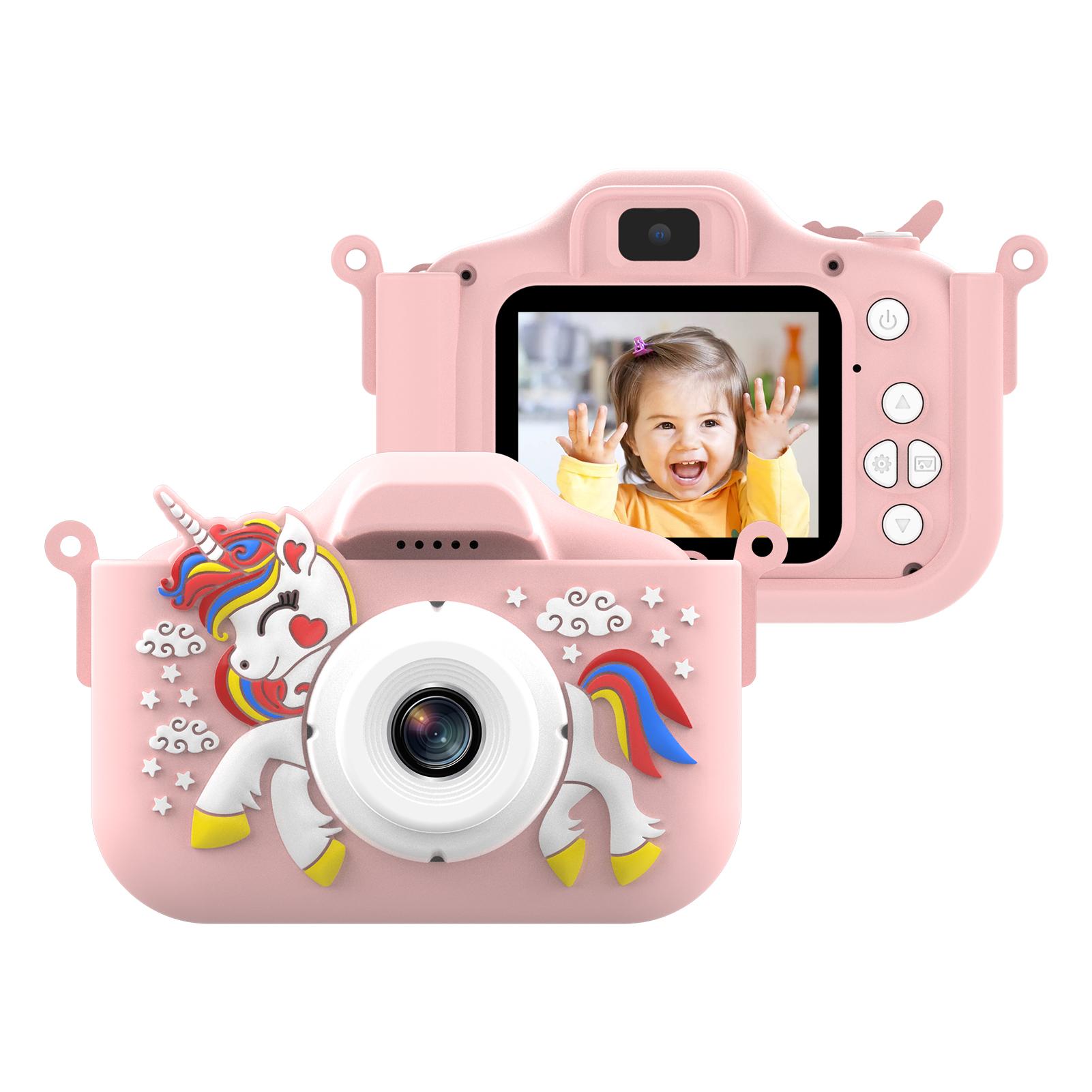 

Симпатичная цифровая камера 1080P, детская камера, 48 МП HD, детская камера, детская селфи-камера для мальчиков и девочек розовый