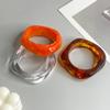 Vintage Coloful Irregular Acrylic Resin Chunky Bangles for Women Hip Hop Geometric Wide Kpop Bangle Bracelets Couple Jewelry Pulseras