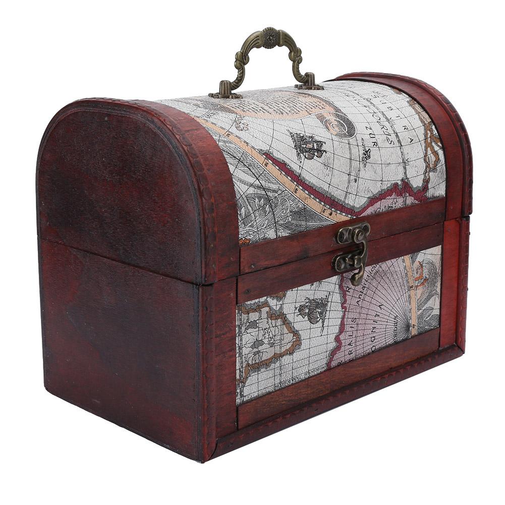 Vintage Schmuckschatulle Schmuck Ring Ohrringe Anhänger Halskette Aufbewahrungsbox OrganizerKarte