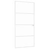 VidaXL Interior Door White 93x201.5 Cm Tempered Glass Thin Aluminum 153668