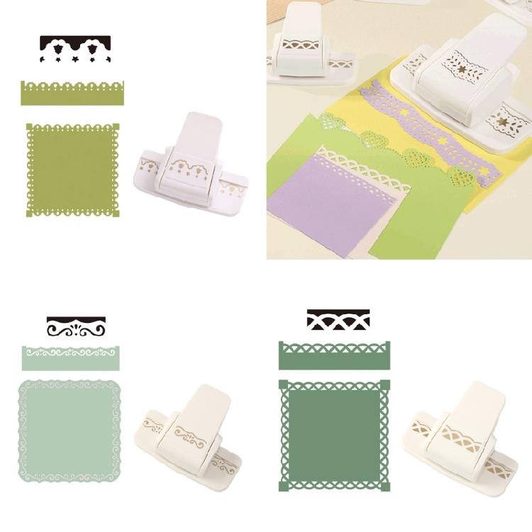 Home Office Schule Hohl Ausgestanzt Schick Rand Präge Stempel Präge Etikettierer 3D Prägemaschine für DIY Projekte