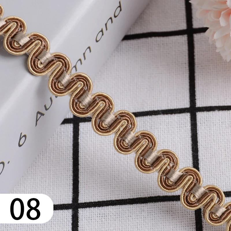 15 Meter Curtain Fringe Lace Edge 1.2cm Width Tassel Lace Trim Ribbon For Sewing Sofa Pillow Home Upholstery DIY Accessories