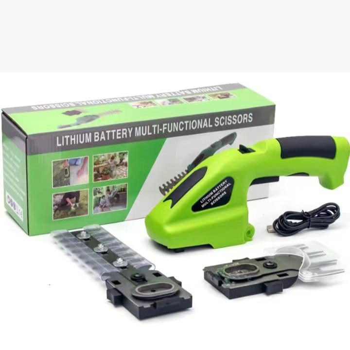 Wiederaufladbare Doppelzweck-Heckenschere und Astschere mit Lithium-Akku für die Einhandbedienung
