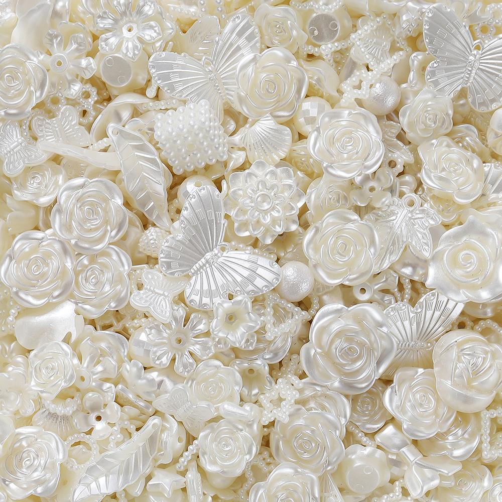 30g Colorful Mixed Butterfly Shell Acrylic Bead Loose Spacer Beads for DIY Necklace Bracelets Jewelry Making Accessories