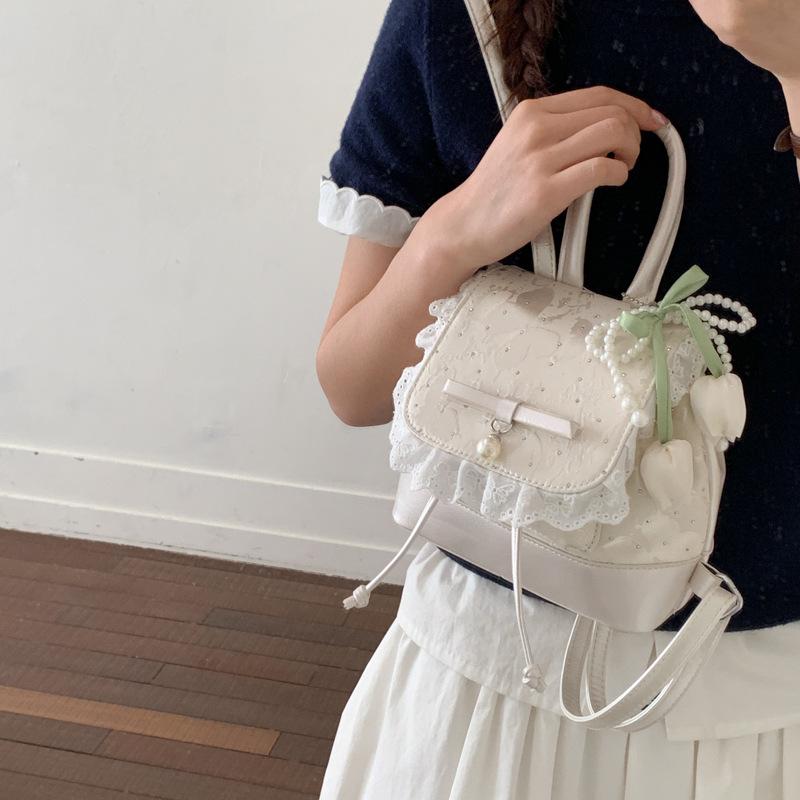 Schoolbag Sweet Girl Niche Lace Women's Backpack 1011 New Versatile Backpack Exquisite Mini Schoolbag