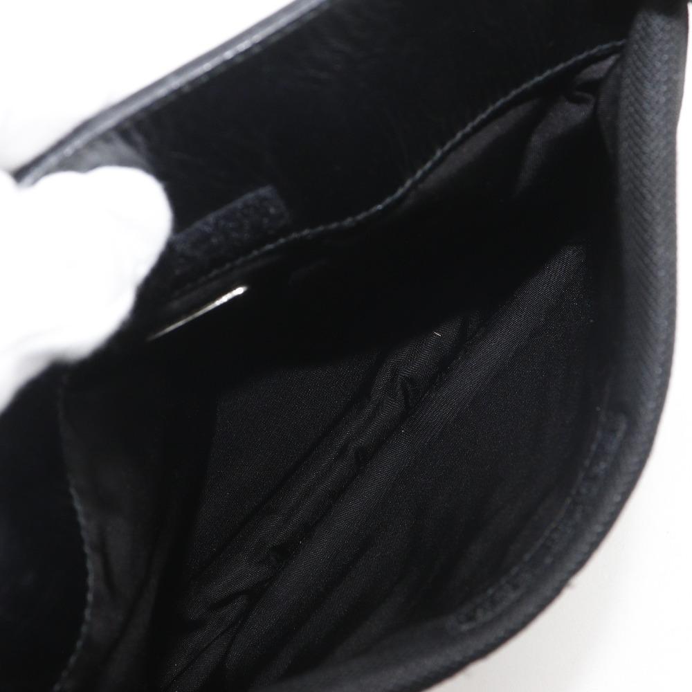 PRADA Pochette Shoulder Bag black Nylon/leather Women Used