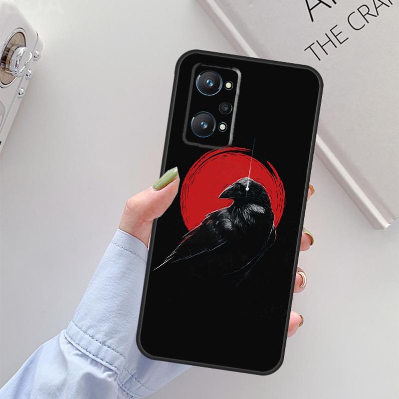

Raven Dark Crow Skull For Realme 11 10 12 13 14 Pro Plus GT 5 6 6T GT7 Pro C67 C61 C53 C51 C21Y C25S C55 C75 Case Realme 11 Pro
