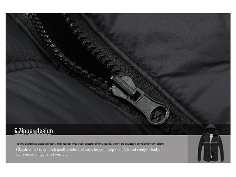 Men's Mid-Length Cotton Coat for Seniors – Warm, Thickened, Plus Velvet Jacket