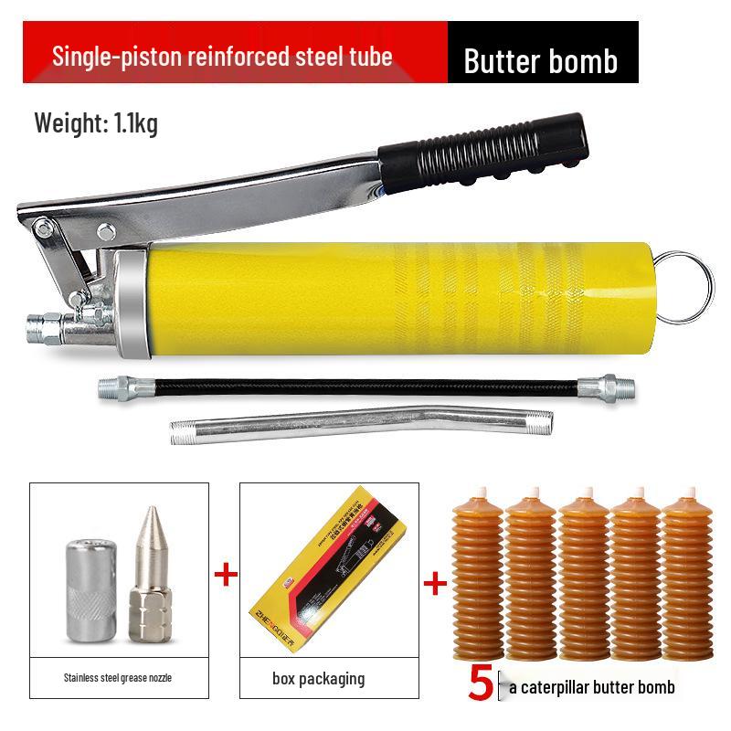 High-Pressure Dual Rod Grease Gun for Forklift & Excavator