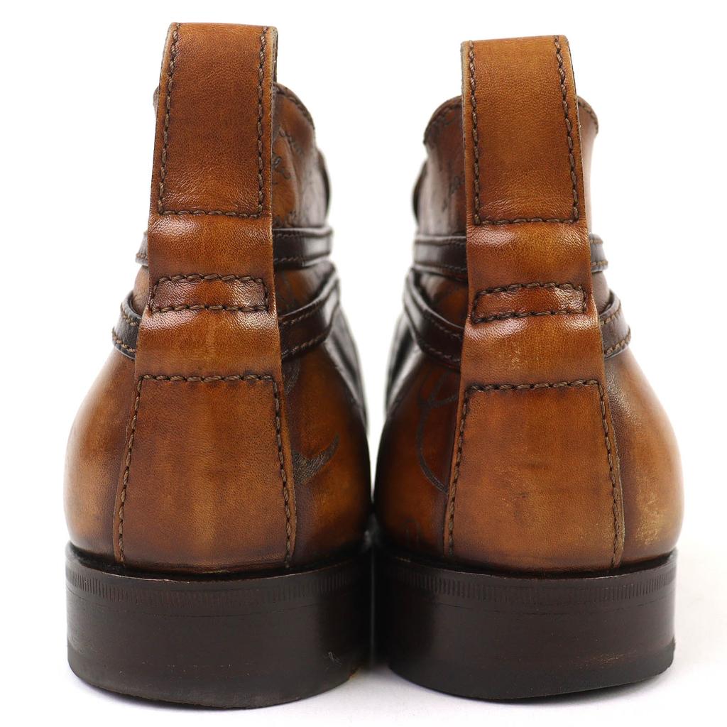 Great Berluti Ankle boots Olga Period Scars Calligraphy Demesure Brown leather Used