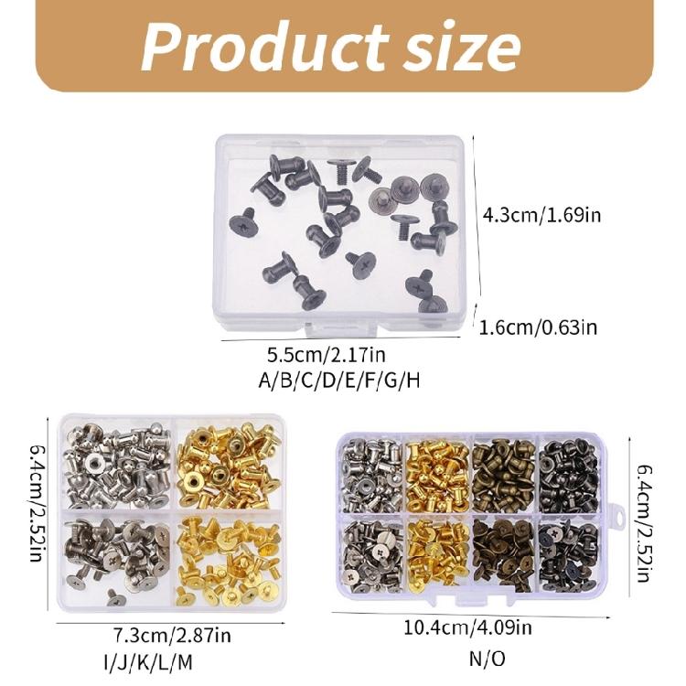 Rivets Screwback Button Studs MM 7MM 8MM Metal Screws Spikes and Studs, for Leather Shoe Belt Bag Clothing Decoration