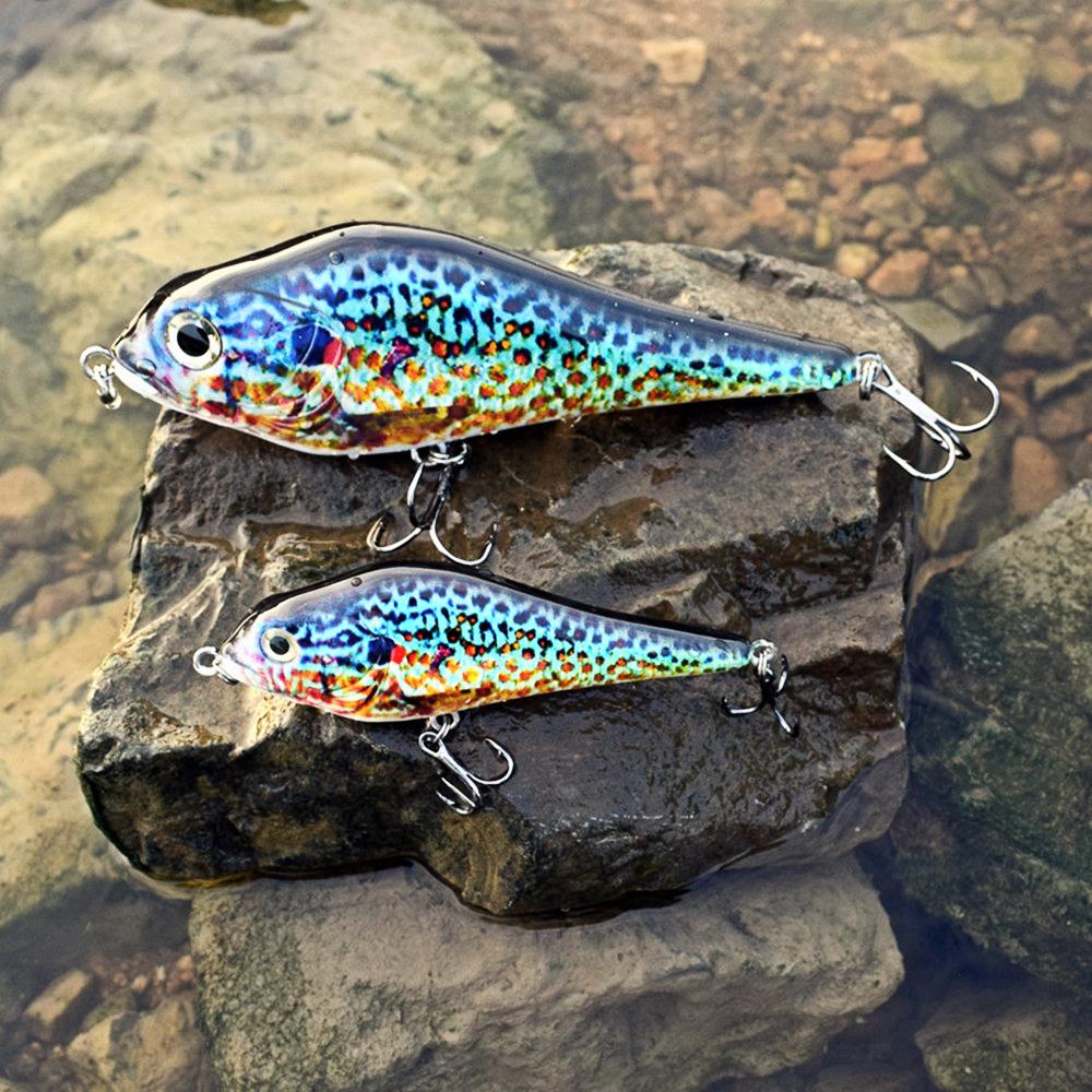 Fishing Lure Bait Swimbait Jerkbait 4inch 6inch Minow Fishhook Crankbait Muskie Bass Lure