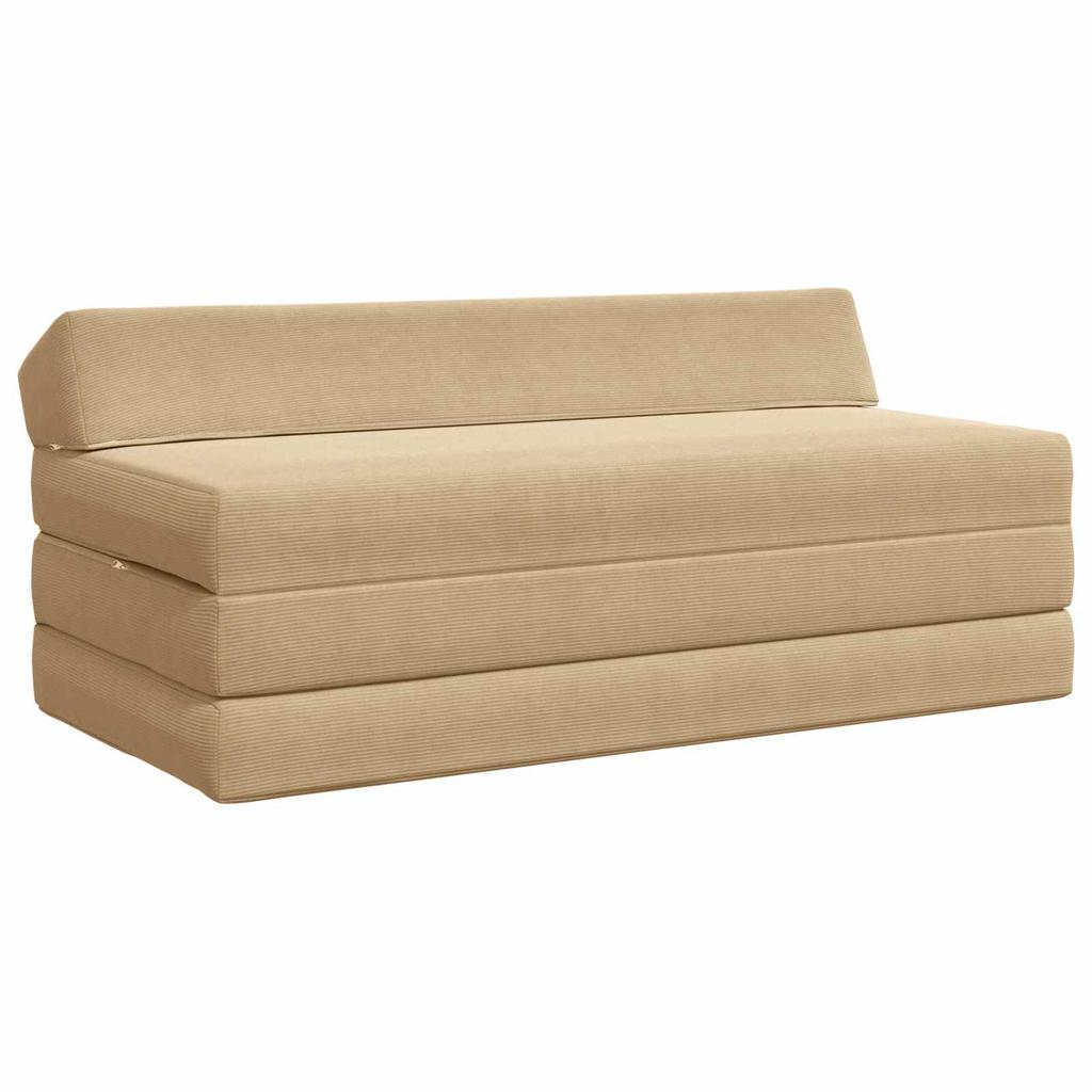 Folding Sofa Bed Green and Gray 120 X 60 X 49 Cm Fabric
