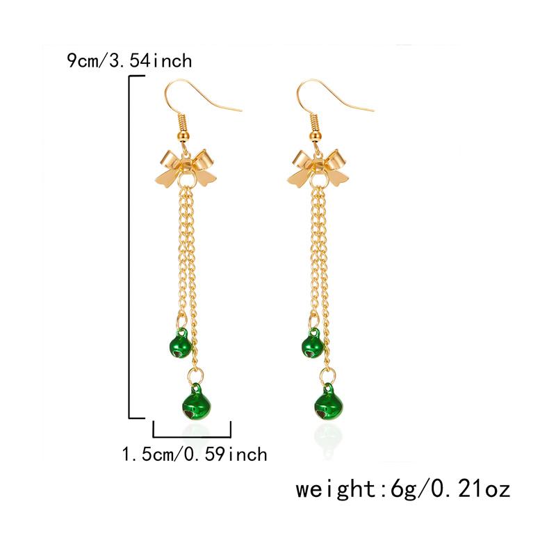 

Trendy Christmas Tree Bell Tassel Drop Earrings for Women Colorful Xmas Bells Star Long Tassel Earring New Year Jewelry Gift