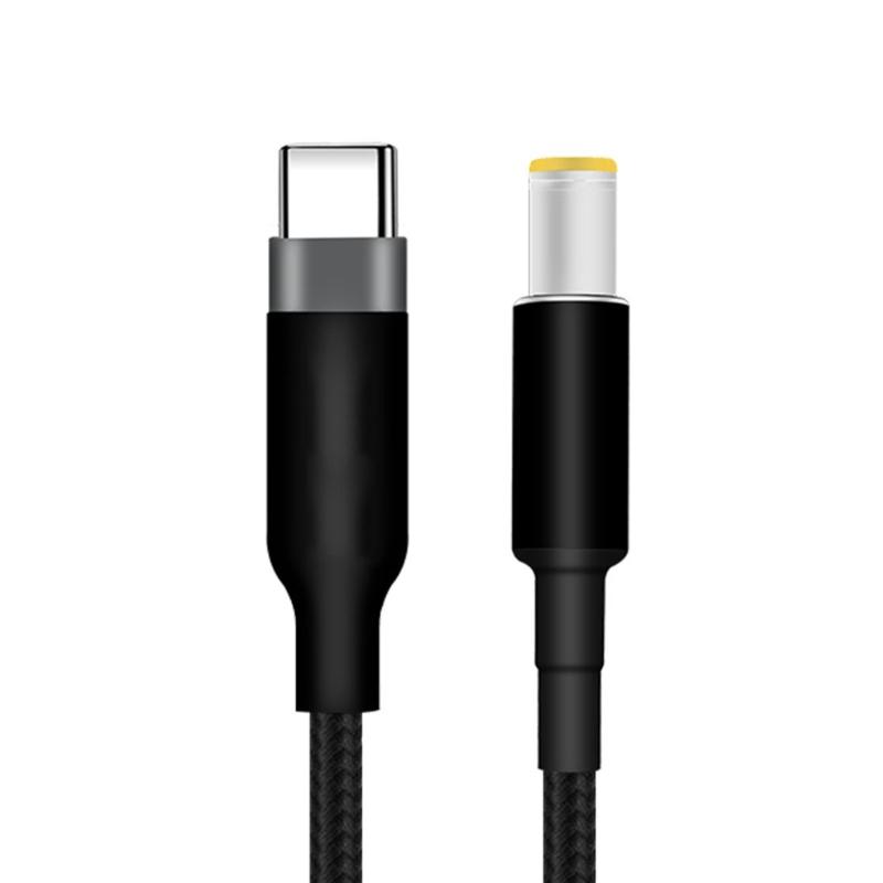 Fast Charging Laptop Power Cord USB C Tip to DC7.9x5.5mm 20V for Notebooks Power Supply Charging Cable Braided Wire