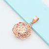 Classic circular large flower pendant Necklace for Women shiny and minimalist charms clavicle chain banquet party Zircon