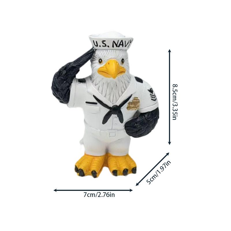

Creative and Novel Resin Decorations. The Halloween Imaginative Creation Series of Eagle, Navy Duck Figurines. белый