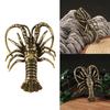 Lobster-Shaped Brasses Figurine with Antique Brasses Tone for Home, Office, Cabinet, Entryway Table, and Shop Counter Display