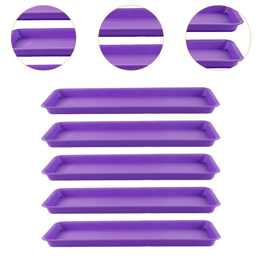 5Pcs Plant Saucers Plant Trays ,Rectangular, Flower Pot Trays, Flower Pot Saucers for Yard Garden Balcony Courtyard