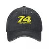 Daijiro Kato Number 74 Baseball Caps Vintage Distressed Denim Motorcycle Racing Sun Cap Men Women Outdoor All Seasons Travel Hat