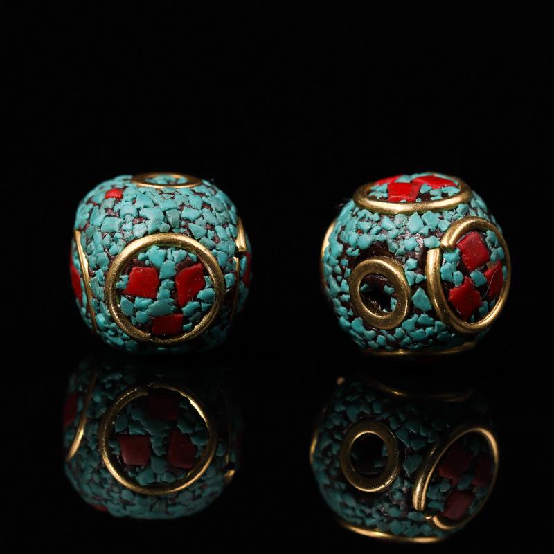 

Непальские этнические латунные бусины-разделители ручной работы для DIY браслетов