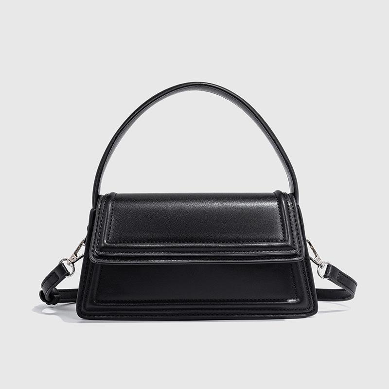 ZA Women's Bag New Fashionable Black Brown Mini Casual Cross-body Trapezoidal Portable Underarm Single Shoulder