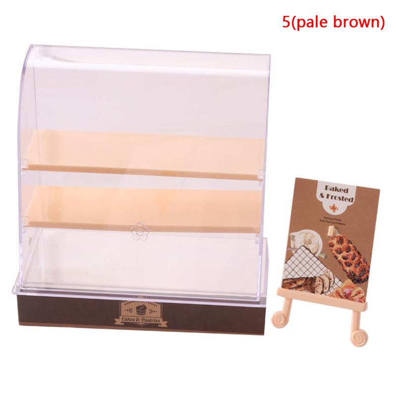 1:12 Scale Dollhouse Miniature Food Bakery Shop Cake Display Counter Bakery Cabinet Model Showcase Mini Snack Cabinet