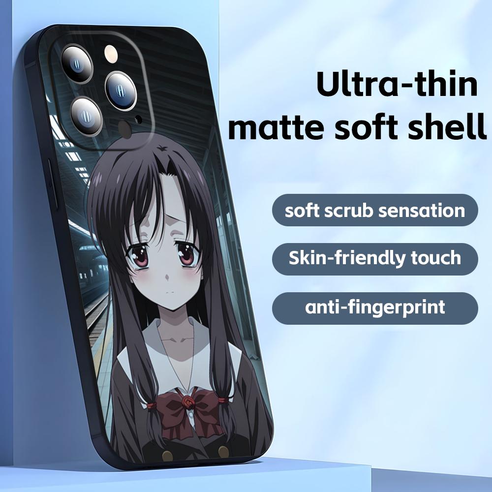 Classic Anime School Days  Phone Case For iPhone 16 16e 15 14 13 12 11 Plus Mini Pro Max Soft Black Shockproof Cover