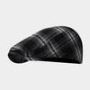 Classic British Style Short Brim Hat With Plaid Pattern For Fall And Yearround Wear