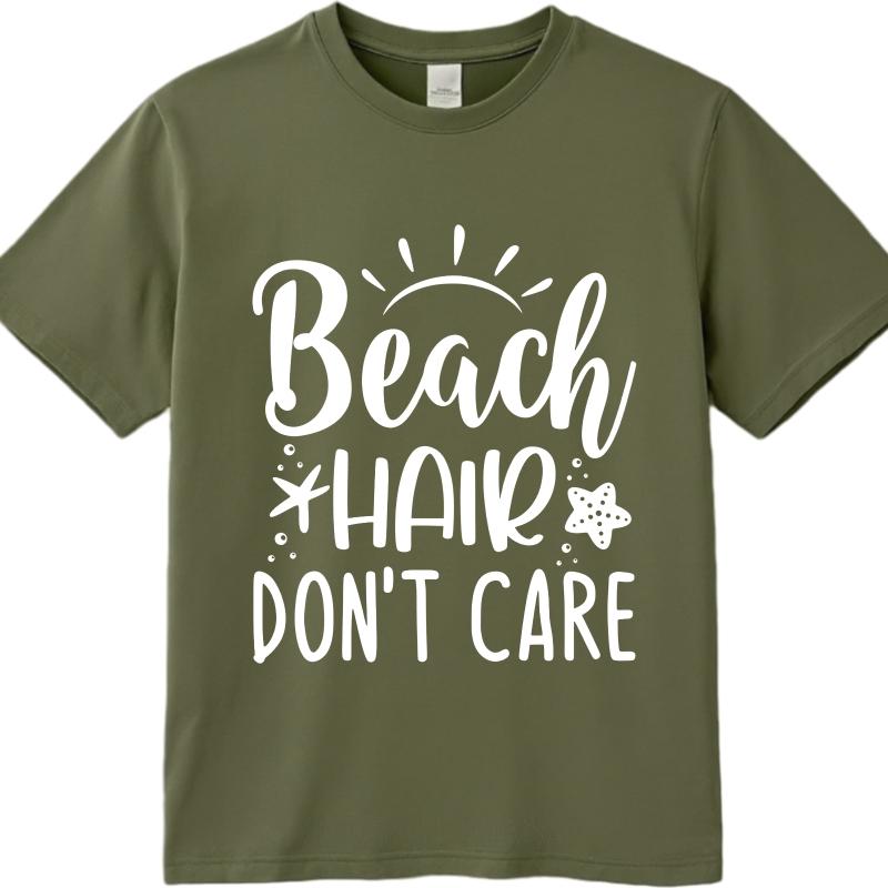 fashion tshirt New Arrived Unisex Oneck tshirt Casual Beach Hair Dont Care Star Sun Classic Unisex Tshirt Minimalist teeshirt