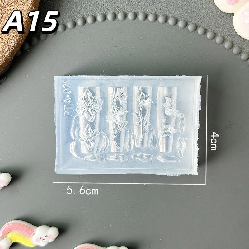 1Pc Chain Ice Flower Butterfly 3D Acrylic Mold Nail Art Decorations Diy Design Silicone Nails Mold