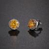 5628 Earring Clip with Colorful Zircon Stone Brass Material for Women