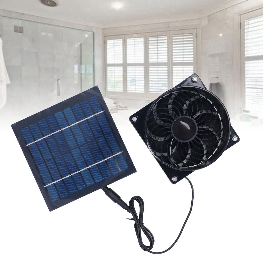 Solar Powered Exhaust Vent Fan Professional Efficient Energy Saving Solar Powered Duct Fan for Outside Attic Dog House Shed