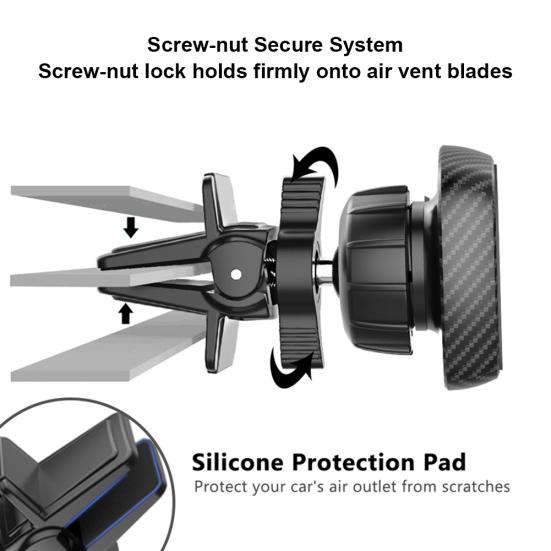 Автомобильный креативный магнитный воздуховыпускной кронштейн для мобильного телефона — фото 9