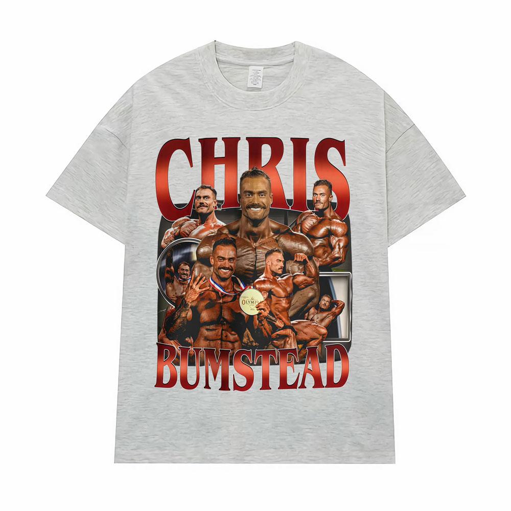 Chris Bumstead Bodybuilding Funny Gym T Shirt Men's Clothing Harajuku High Street Tee Shirt Male 100% Cotton Oversized T-shirts