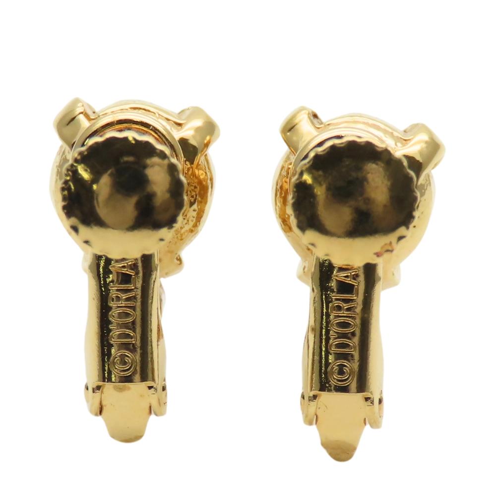Cercei D'ORLAN Dolan metal/Rhinestone 4.7g placat cu aur roșu