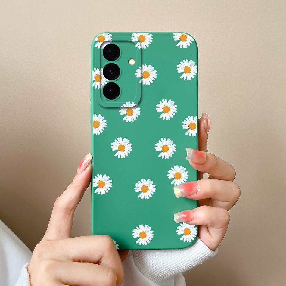 

Case For Samsung A36 A56 A26 Leisure Flowers Soft Phone Cover For Galaxy A 36 Liquid Silicone Full Protection Anti Drop Housing Samsung A36
